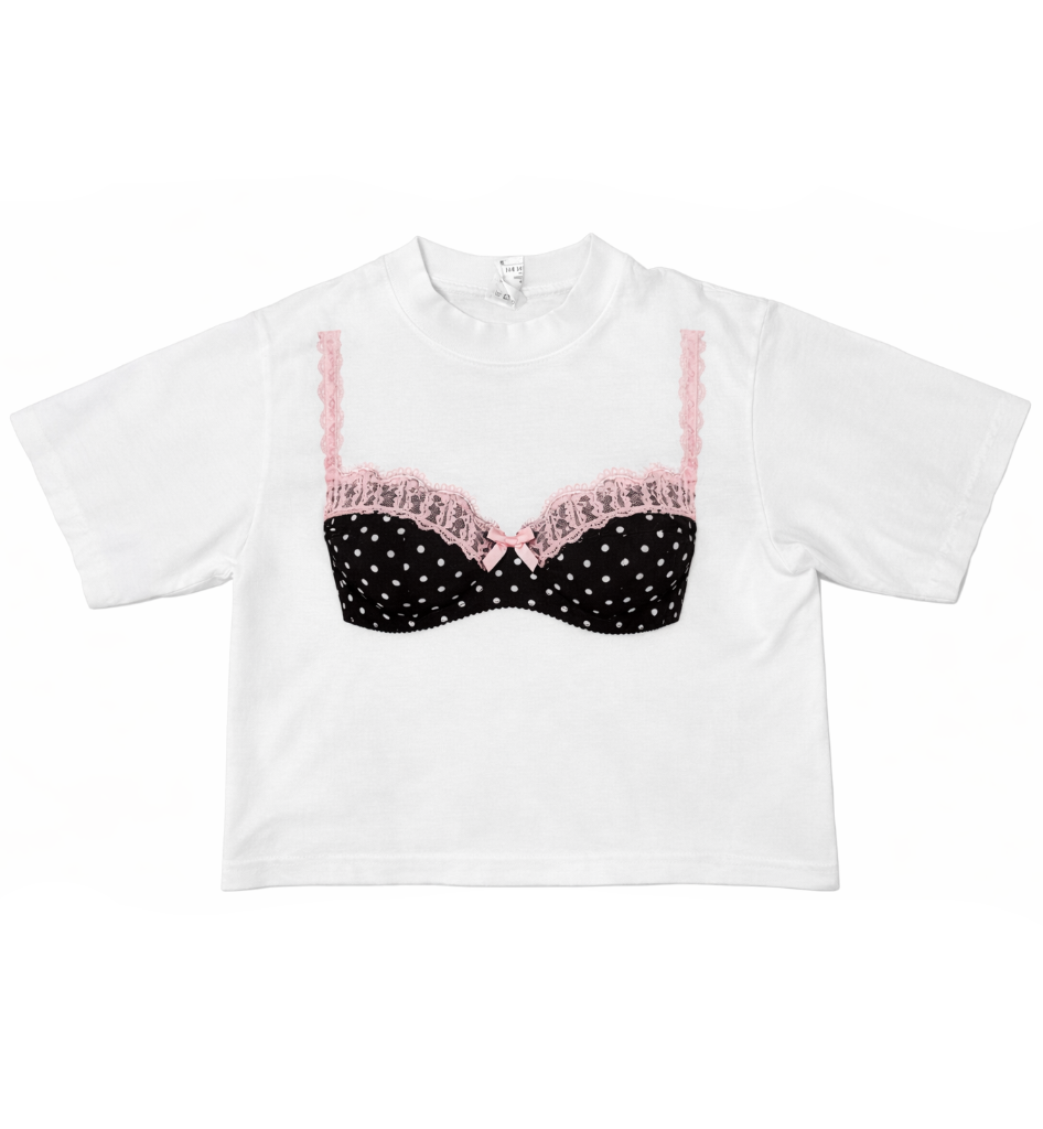 Pink Lace Bra Tee