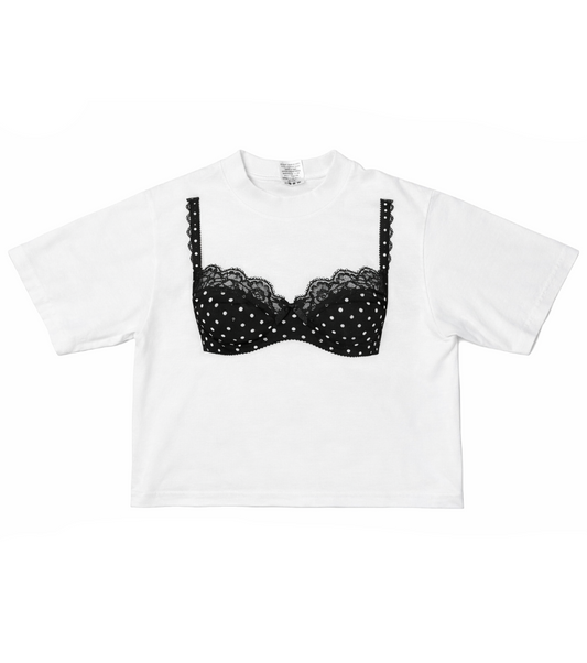 Polka Lace Bra Tee